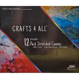 Crafts 4 All 12 Pack 8x10 inch Stretched‎ Canvas Zabba